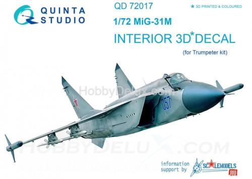 3D Декаль интерьера кабины МиГ-31M