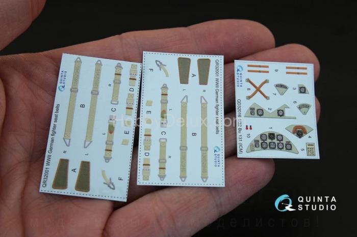 3D Декаль интерьера кабины Bu 131 для модели ICM QD32016