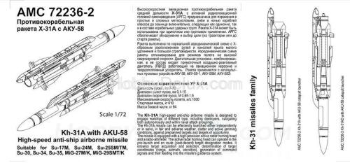 Авиационная управляемая ракета Х-31А с пусковой АКУ-58