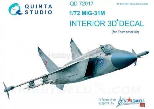 3D Декаль интерьера кабины МиГ-31M