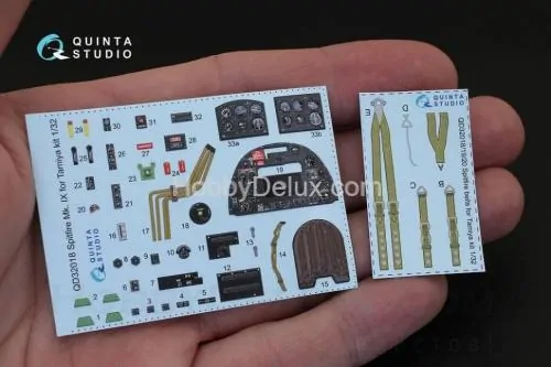 3D Декаль интерьера кабины Spitfire Mk.IX для модели Tamiya