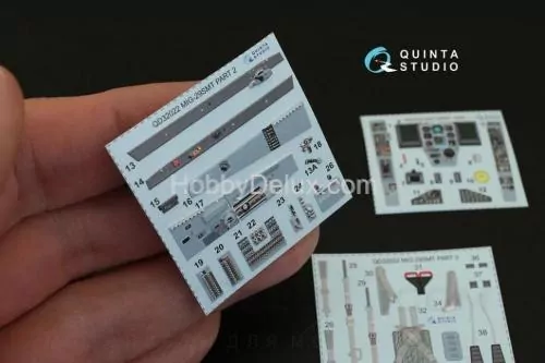 3D Декаль интерьера кабины МиГ-29СМТ для модели Трубач