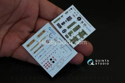 3D Декаль интерьера кабины A6M5 Mitsubishi prod. для модели Tamiya