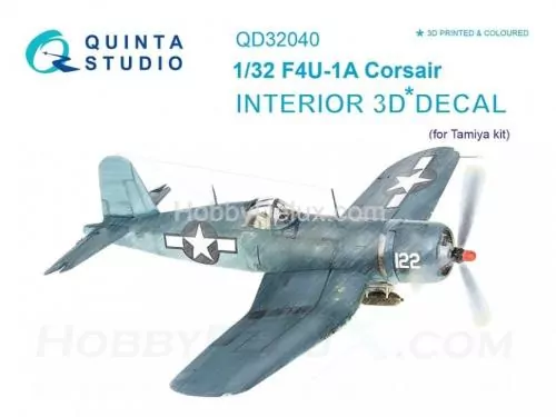 3D Декаль интерьера кабины F4U-1A Corsair для модели Tamiya