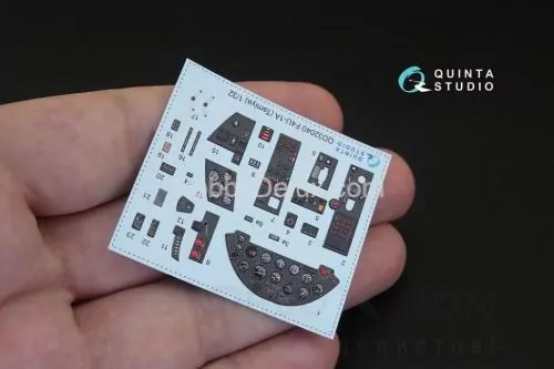 3D Декаль интерьера кабины F4U-1A Corsair для модели Tamiya