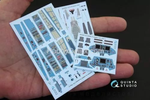 3D Декаль интерьера кабины Су-30МКК для модели Трубач