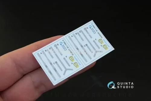 3D Декаль интерьера кабины F-105G для модели Трубач