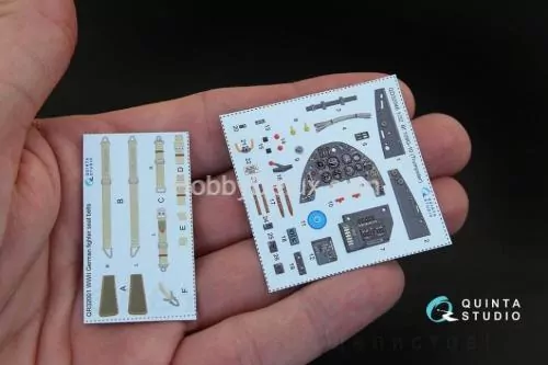 3D Декаль интерьера кабины Bf 109G-10 для модели Трубач