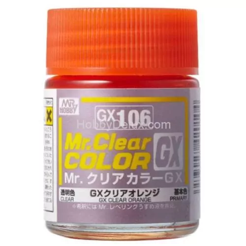 Mr. Hobby GX-106 Лак эмалевый глянцевый Clear Orange 18ml
