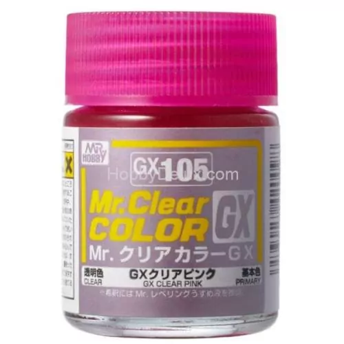 Mr. Hobby GX-105 Лак эмалевый глянцевый Clear Pink 18ml
