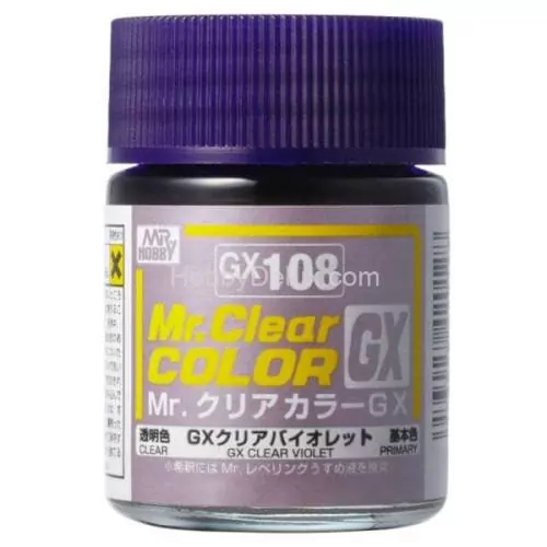 Mr. Hobby GX-108 Лак эмалевый глянцевый Clear Violet 18ml