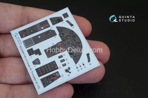 3D Декаль интерьера кабины F4U-4 для модели Трубач