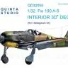 3D Декаль интерьера кабины FW 190A-5 для модели Hasegawa QD32055