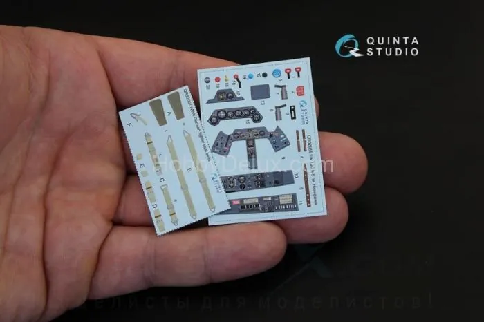 3D Декаль интерьера кабины FW 190A-5 для модели Hasegawa QD32055