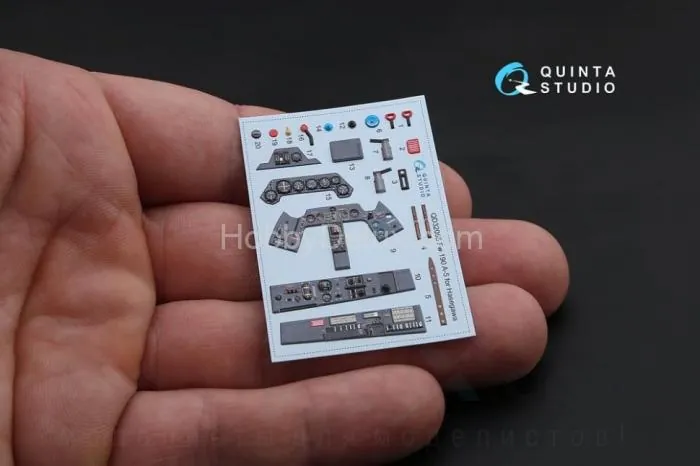 3D Декаль интерьера кабины FW 190A-5 для модели Hasegawa QD32055