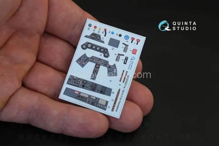 3D Декаль интерьера кабины FW 190A-5 для модели Hasegawa QD32055