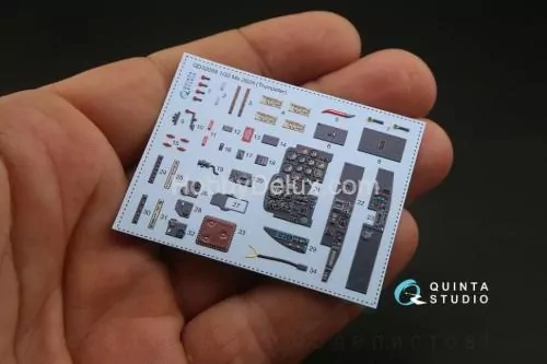 3D Декаль интерьера кабины Me-262A для модели Трубач