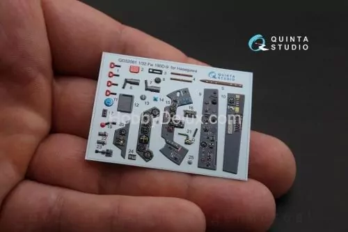 3D Декаль интерьера кабины FW 190D-9 для модели Hasegawa