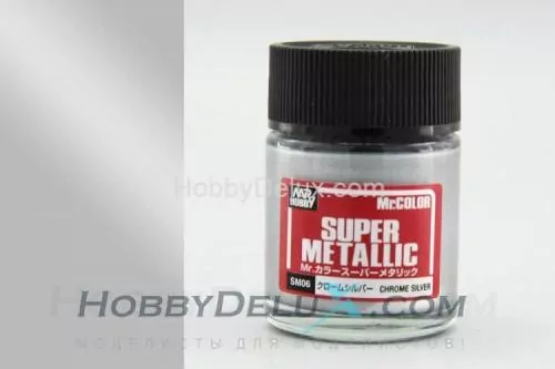 Краска металлик Mr.Color Super metallic - CHROME SILVER