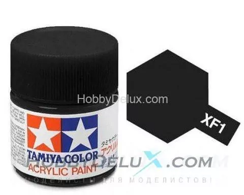 Краска акриловая Tamiya - XF-1 Flat Black (Черная матовая)