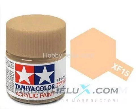Краска акриловая Tamiya - XF-15 Flat Flesh (Телесная)
