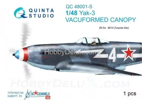 Набор остекления Як-3 для модели Звезда 4814, 1 шт