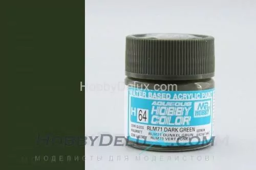 Краска акриловая Hobby Color - H064 RLM71 Dark Green