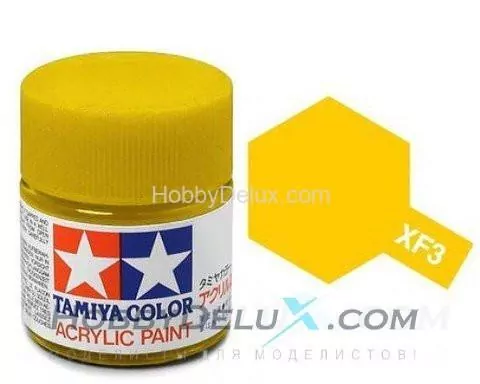 Краска акриловая Tamiya - XF-3 Flat Yellow (Желтая матовая)