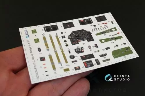 3D Декаль интерьера кабины P-51D поздний для модели Tamiya