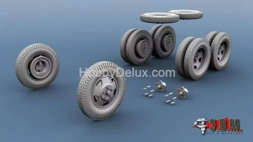 ГАЗ-ААА\БА-3-6-10 колеса &quot;Красный Треугольник&quot; 1/35