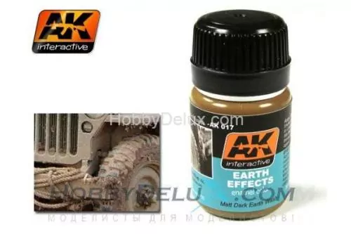 AK017 AK Interactive Смывка EARTH EFFECTS (эффекты земли)