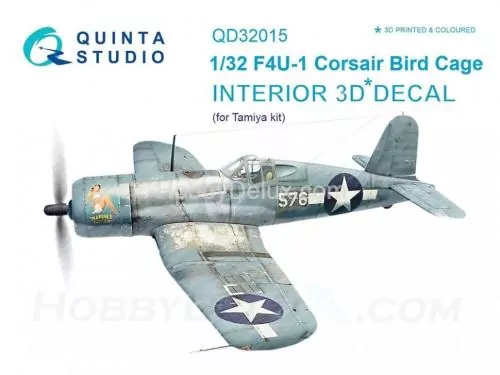 3D Декаль интерьера кабины F4U-1 Corsair Bird cage для модели Tamiya