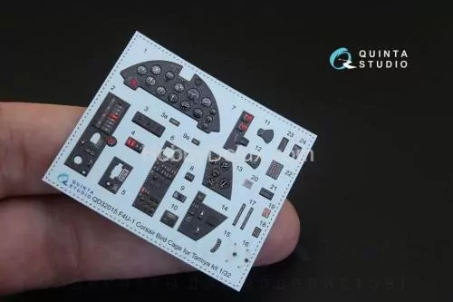 3D Декаль интерьера кабины F4U-1 Corsair Bird cage для модели Tamiya