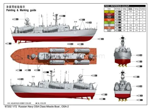 Сборная модель Russian Navy missile boat OSA-2