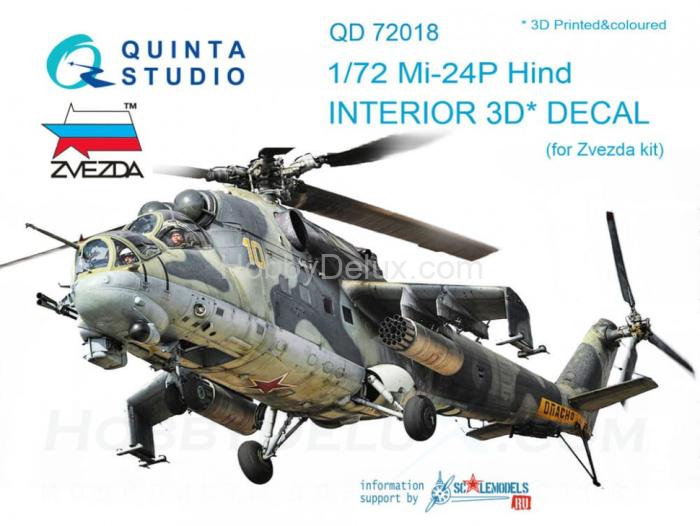 3D Декаль интерьера кабины Ми-24П QD72018