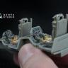 3D Декаль интерьера кабины F-16D, блоков 30/40/50, для модели Kinetic QD48045