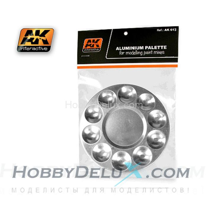 AK-613 ALUMINUM PALLET 10 WELLS  (Палитра для краски 10 чашек) AK-613