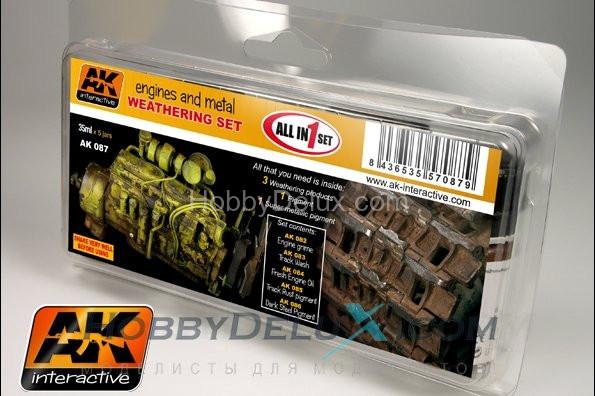 ENGINES AND METAL WEATHERING SET AK-087