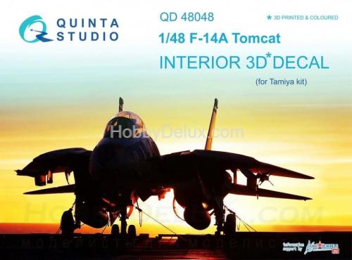 3D Декаль интерьера кабины F-14A  для модели Tamiya