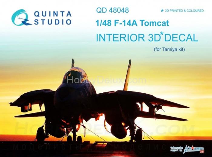3D Декаль интерьера кабины F-14A для модели Tamiya QD48048