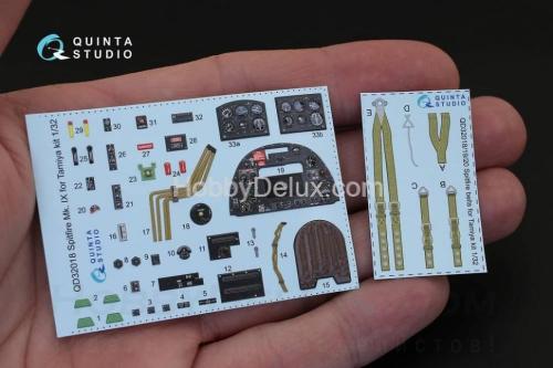 3D Декаль интерьера кабины Spitfire Mk.IX для модели Tamiya