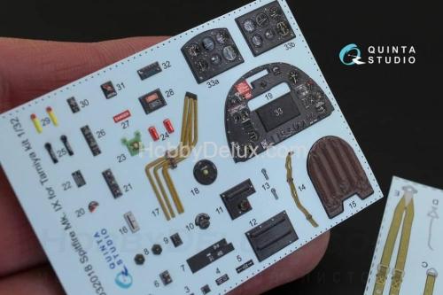 3D Декаль интерьера кабины Spitfire Mk.IX для модели Tamiya