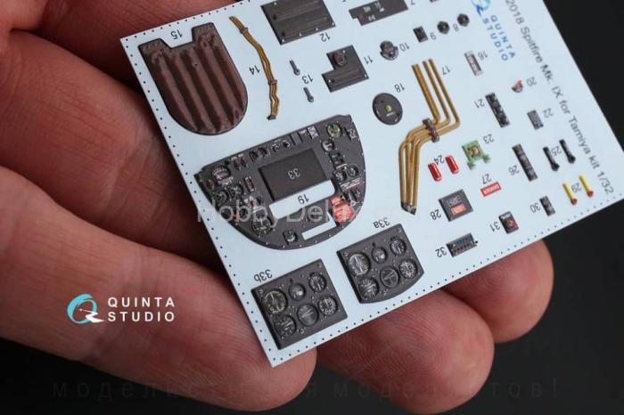 3D Декаль интерьера кабины Spitfire Mk.IX для модели Tamiya QD32018