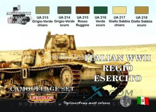 Набор красок Life Color -  ITALIAN WWII REGIO ESERCITO
