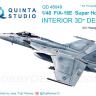 3D Декаль интерьера кабины F/A-18E  для модели Hasegawa QD48049