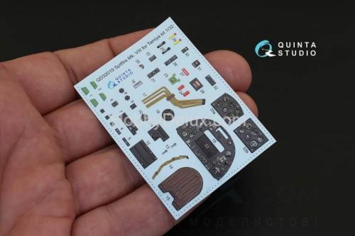 3D Декаль интерьера кабины Spitfire Mk.VIII для модели Tamiya