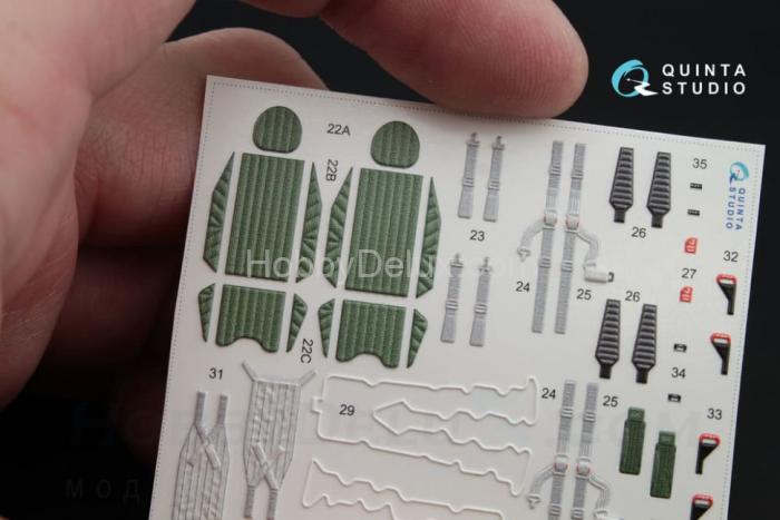 3D Декаль интерьера кабины Як-130, расширенный набор QD48007-Pro