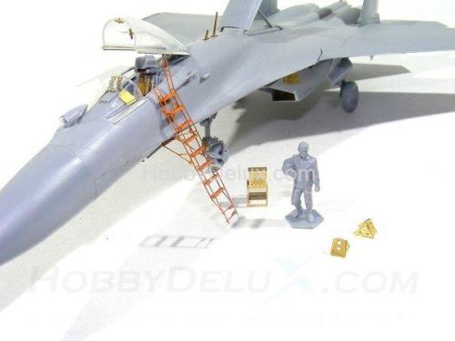 Аэродромное оборудование Су-27. Лестница и упорные колодки