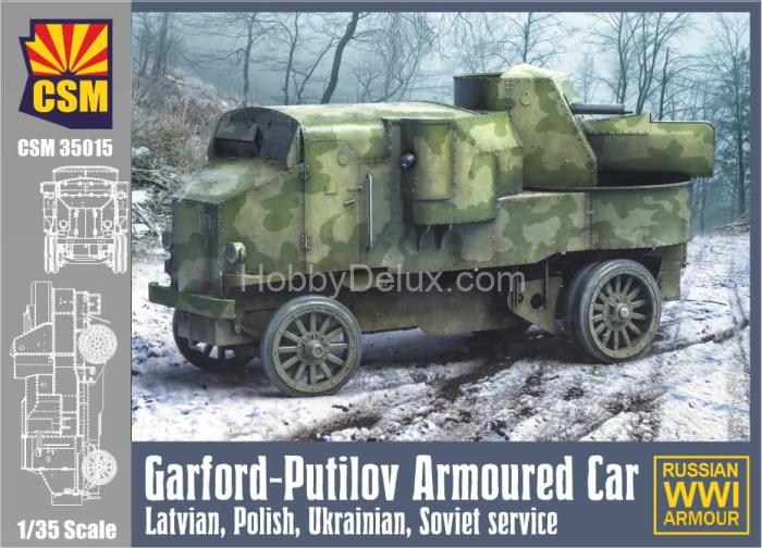 Сборная модель Garford-Putilov Latvian, Soviet, Ukrainian armoured car CSM35015