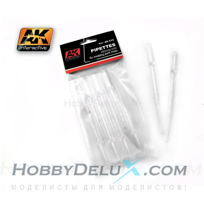 AK-615 MEDIUM PIPETTES 7 UNITS (Пипетки средние 7 шт.) AK-615